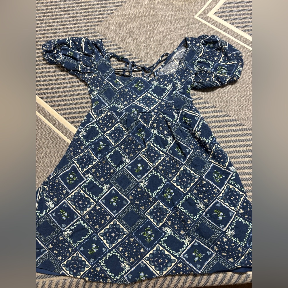 Altar'd State Blue Patterned Dress - Picture 2 of 15